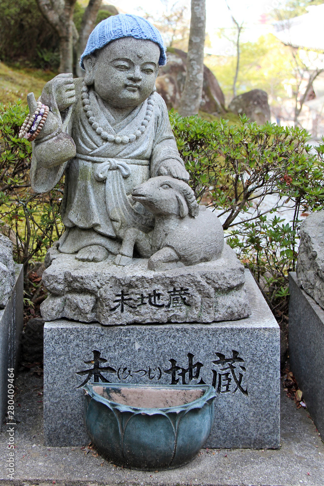 Fototapeta premium chinese zodiac statue in a buddhist temple (Daisho-in) in Miyajima (Japan)