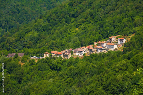 The landscape hills around the small hill village of Obenetto in Friuli-Venezia Giulia, north east Italy