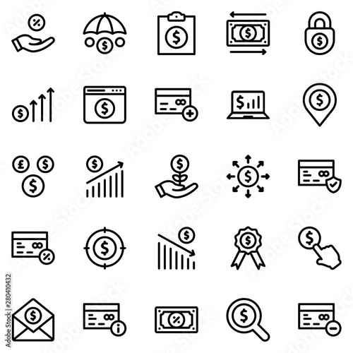 Business Line Icon Set - 2