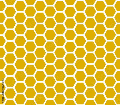 Seamless Honeycomb Pattern. Endless Hexagon Background.