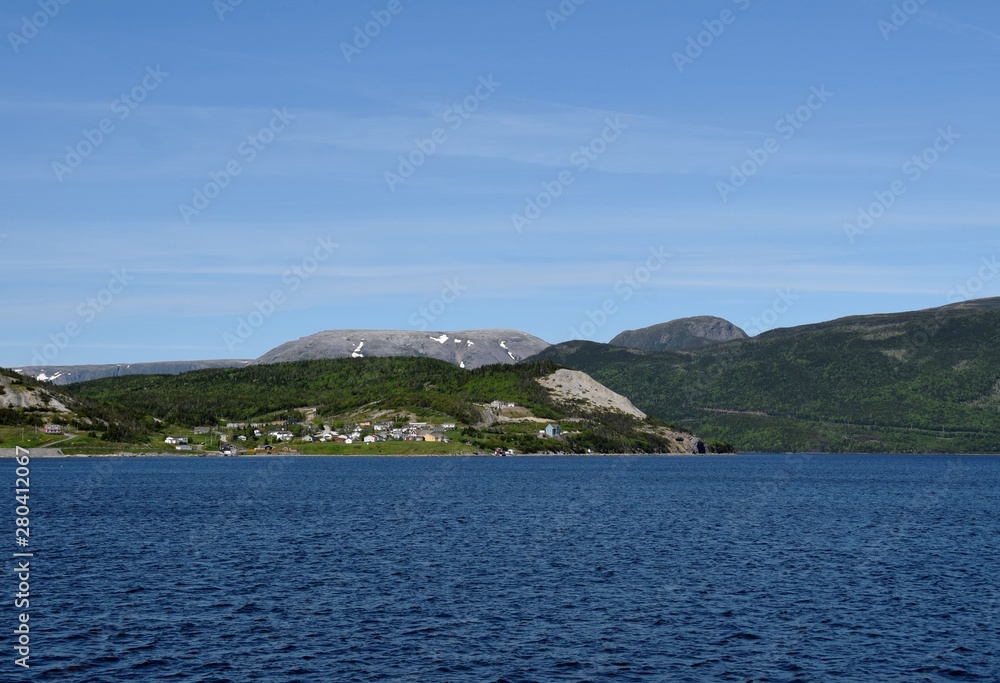 shoreline along the Bonne Bay in the Gros Morne National Park, Newfoundland and Labrador Canada