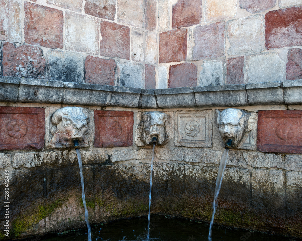 The Fountain of the 99 spouts, also called the Rivera Fountain, is a historical monument of the city of the l'aquila.