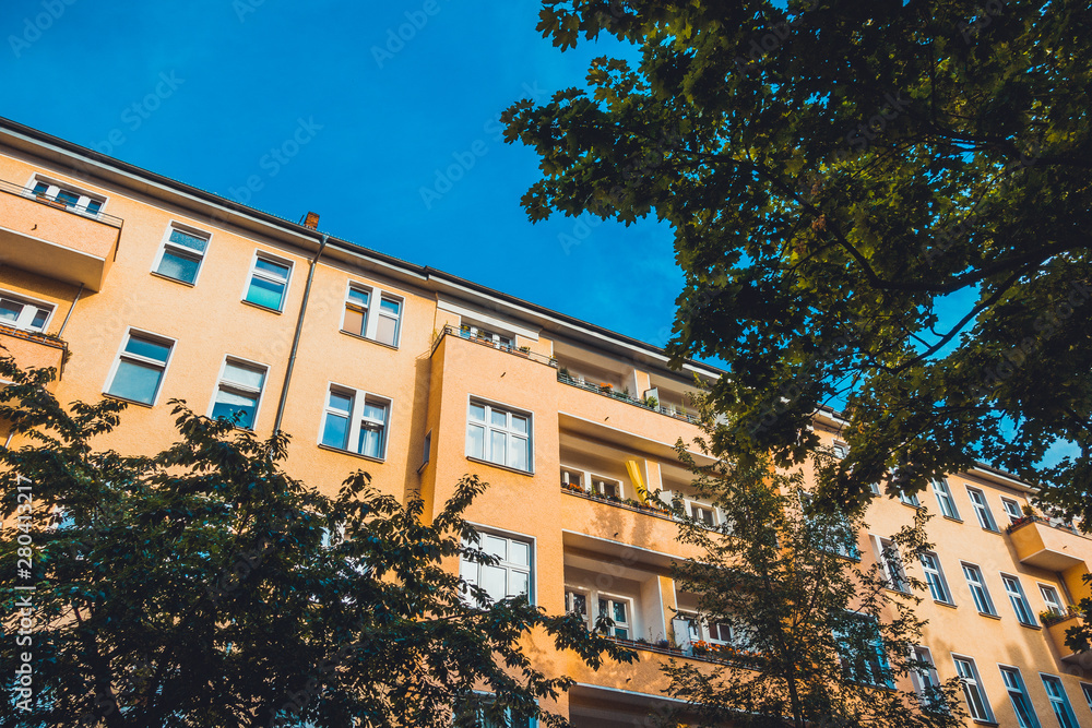 Naklejka premium Typical apartment building in central Berlin