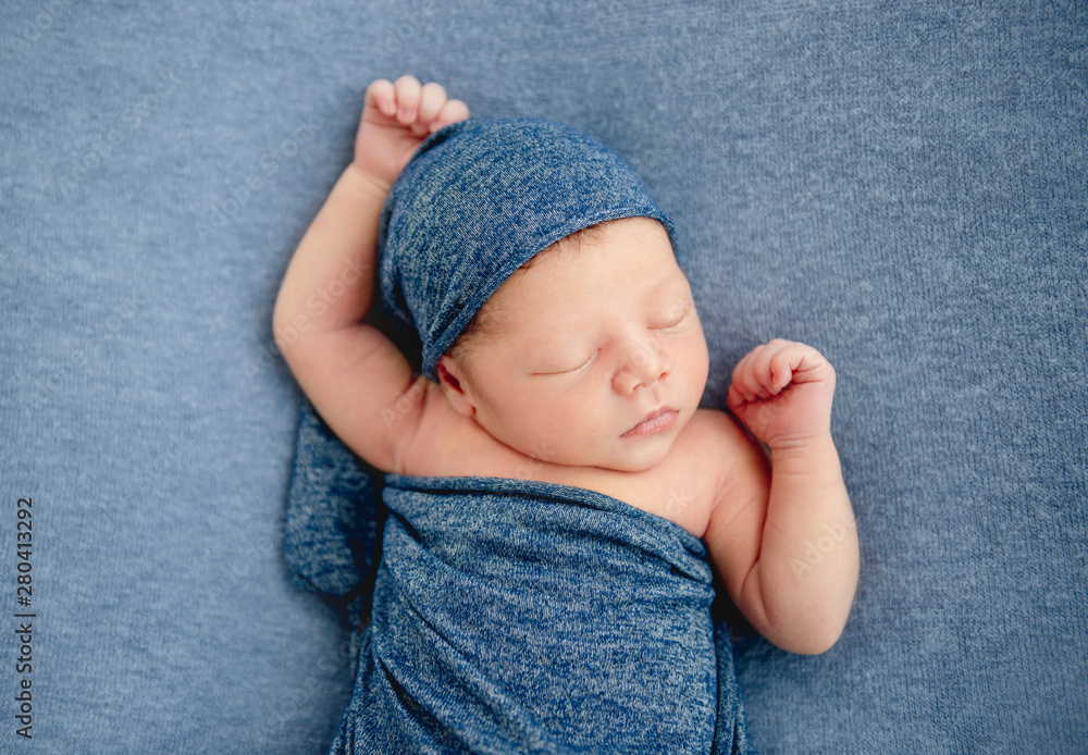 Newborn boy wrapped in a blanket Newborn boy wrapped in a blanket