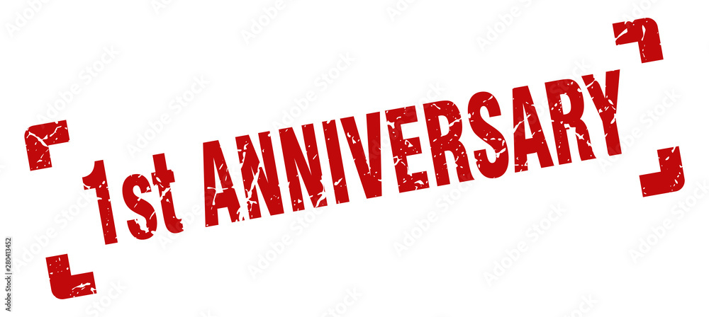1st anniversary stamp. 1st anniversary square grunge sign. 1st anniversary 1st anniversary stamp. 1st anniversary square grunge sign. 1st anniversary