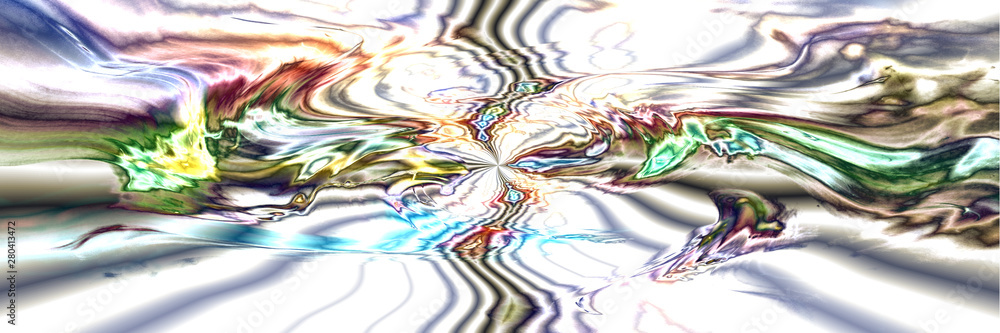 Fototapeta premium Digital Art, panoramic abstract objects, Germany