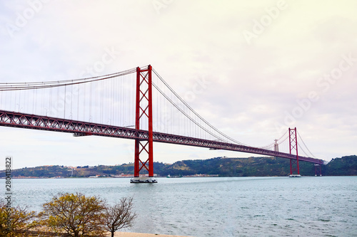 The 25 April bridge (Ponte 25 de Abril) is a steel suspension bridge located in Lisbon, Portugal, crossing the Targus river. It is one of the most famous landmarks of the region.