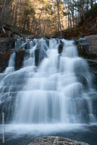 Waterfalling over rocks