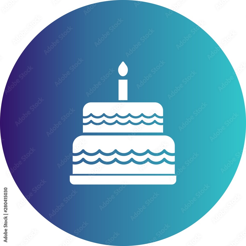 Happy birthday cake icon for your project Happy birthday cake icon for your project