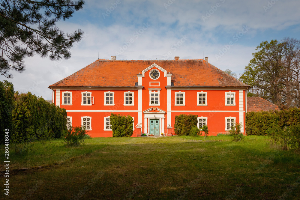 Chateau in Hostice village, Southern Bohemia, Czech Republic