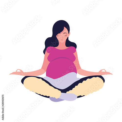 pregnant woman sitting pose yoga pregnancy and maternity