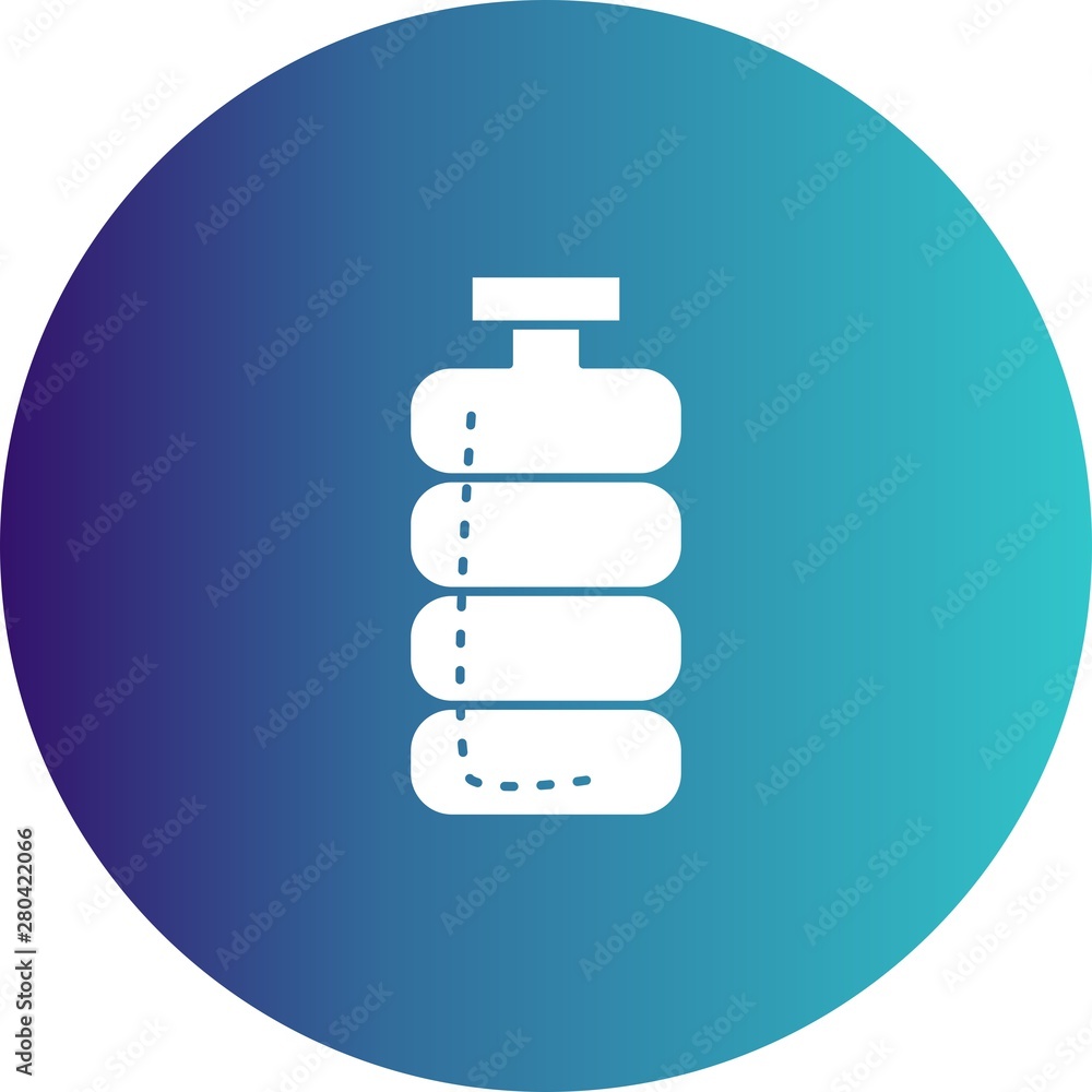Bottle in Water icon for your project Bottle in Water icon for your project