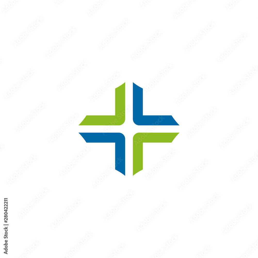 Fototapeta premium Medical and health care logo design vector template
