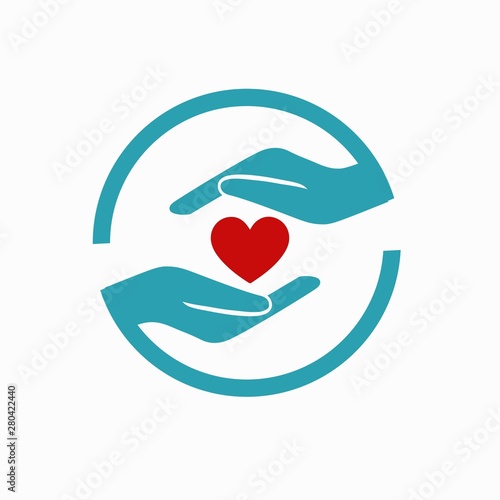 Hand heart guard symbol