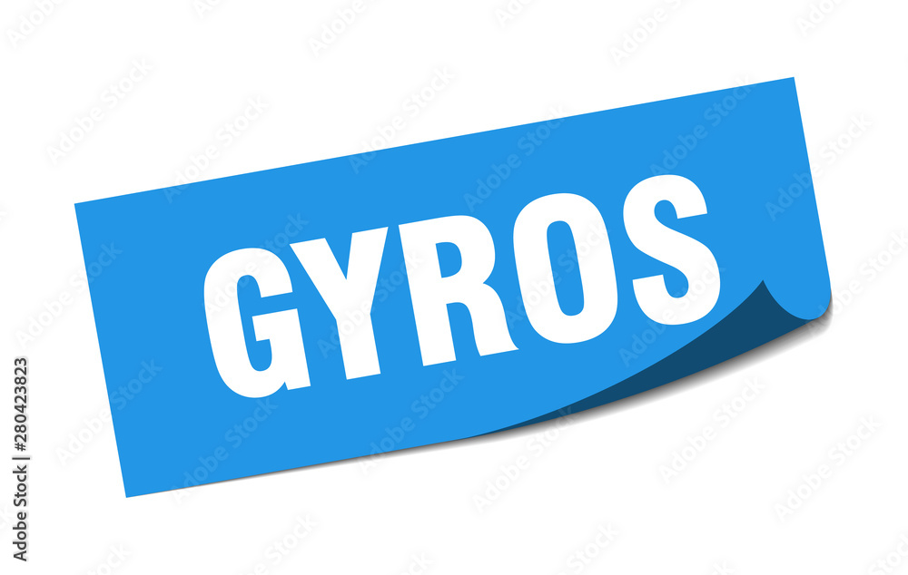 gyros sticker. gyros square isolated sign. gyros gyros sticker. gyros square isolated sign. gyros