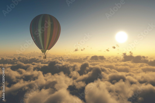 Explore with hot air balloon
