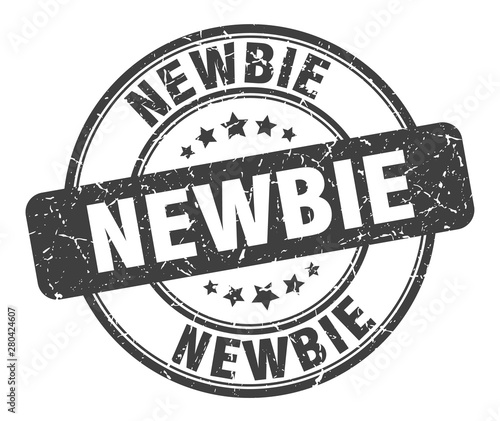 newbie stamp. newbie round grunge sign. newbie