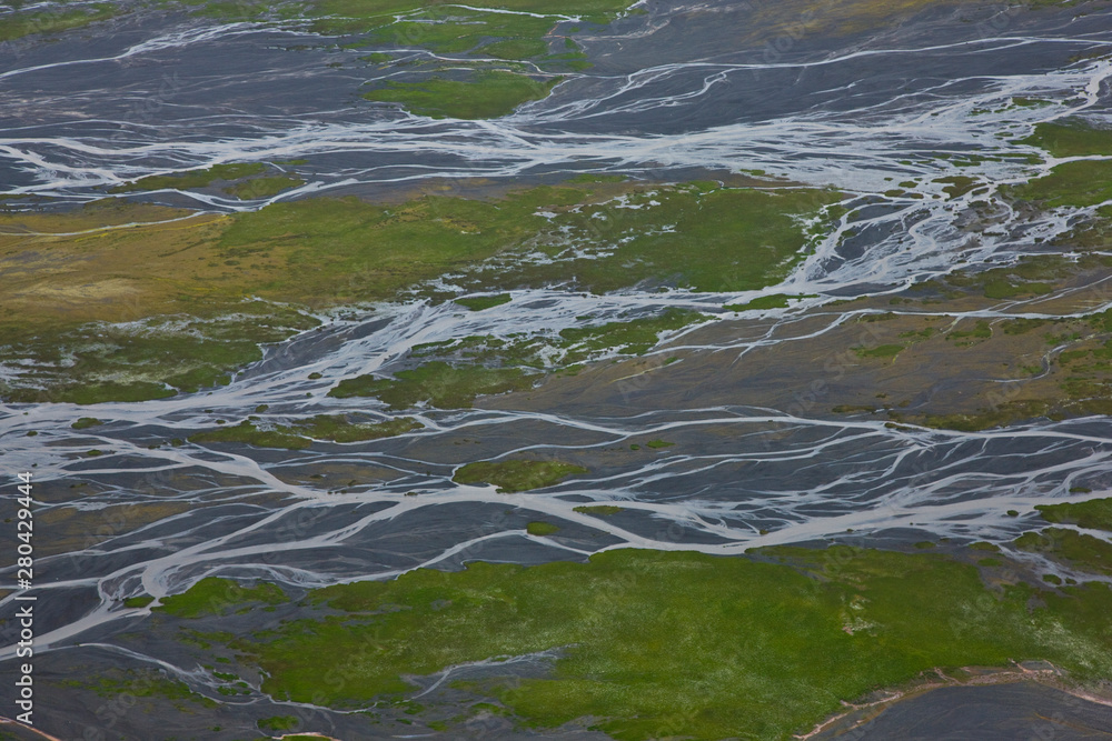 Diseños del deshielo glaciar del Vatnajökull en Skeidarársandur, Sureste de Islandia Diseños del deshielo glaciar del Vatnajökull en Skeidarársandur, Sureste de Islandia