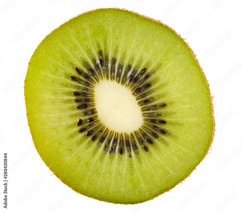 Slice of kiwi isolated on white background Slice of kiwi isolated on white background