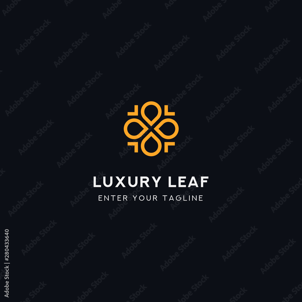 Luxury Leaf Logo Vector, Abstract Logo Leaf.