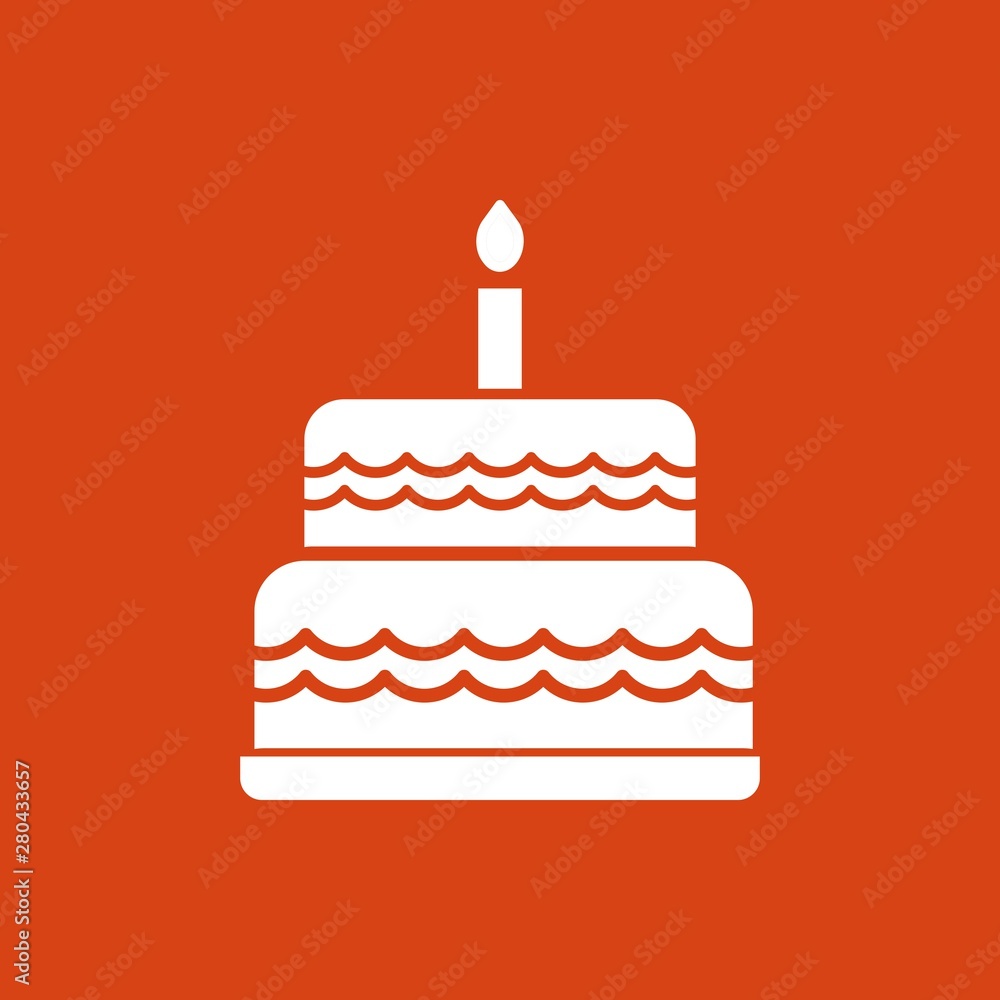 Happy birthday cake icon for your project Happy birthday cake icon for your project