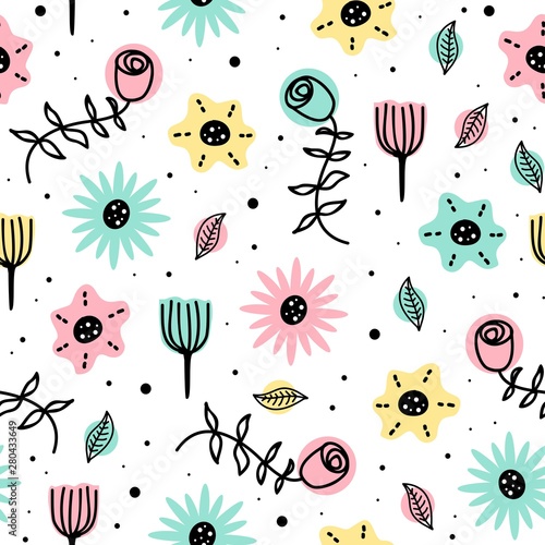 Beauty pattern of flowers s...