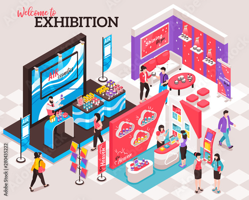 Exhibition Show Stands Composition