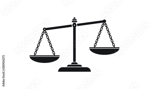Scales, Flat design, vector illustration. Libra vector