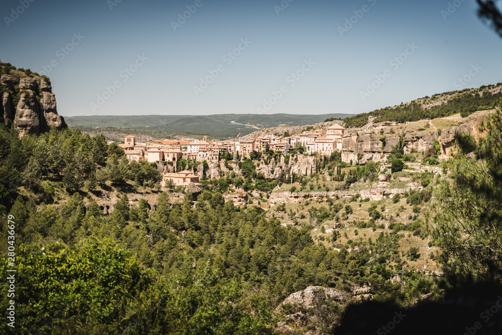 Landscape view of Cuenca, Spain in the summer. Landscape view of Cuenca, Spain in the summer.
