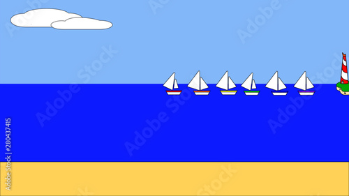 barcos arcoiris