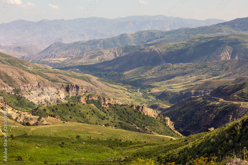 Fototapeta premium View on Serpentine, Mountain Highway and Canyon