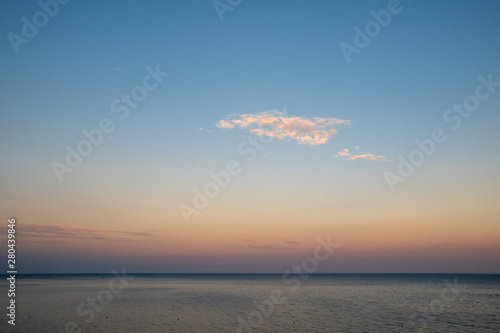 Seascape with an awesome sunset sky, Liguria, Italy © Simona Sirio