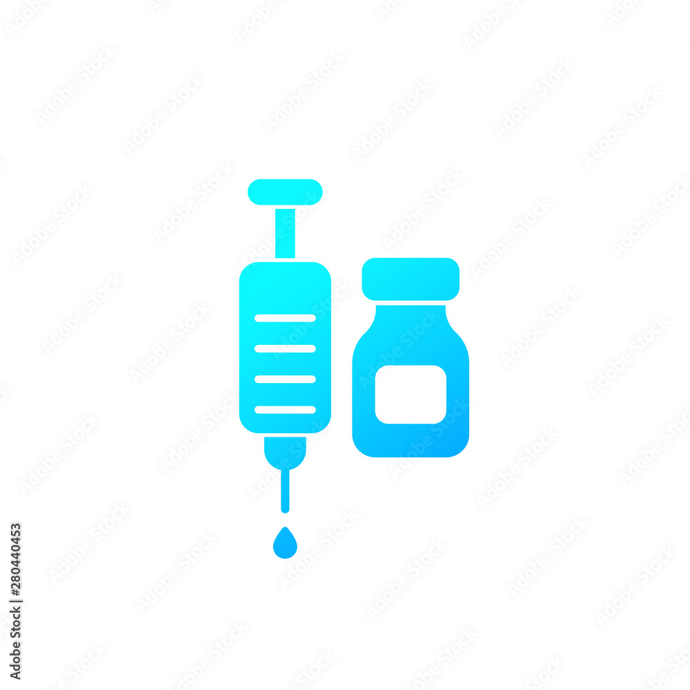 vaccination icon on white, vector vaccination icon on white, vector