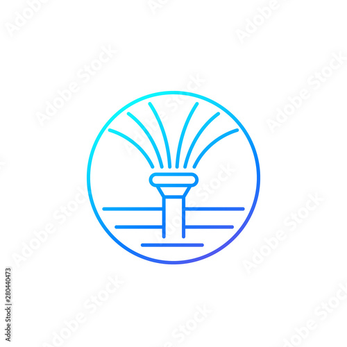 water sprinkler icon, line vector