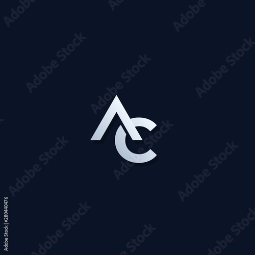 AC monogram vector logo design