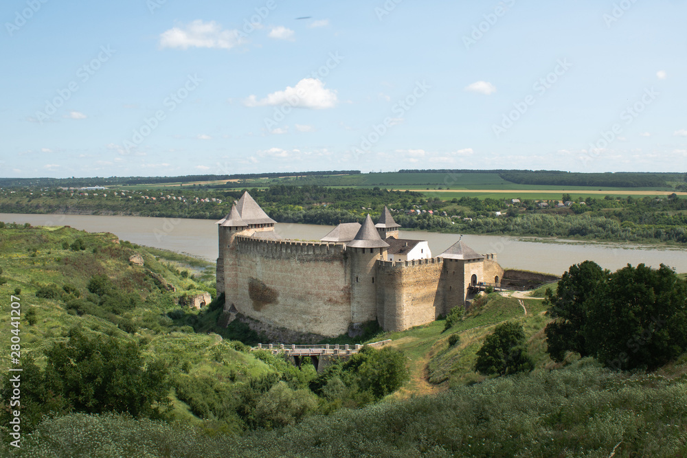 Khotyn fortress X - XVIII centuries, located on the high bank of the Dniester, Khotyn, Ukraine, One of the seven wonders of Ukraine