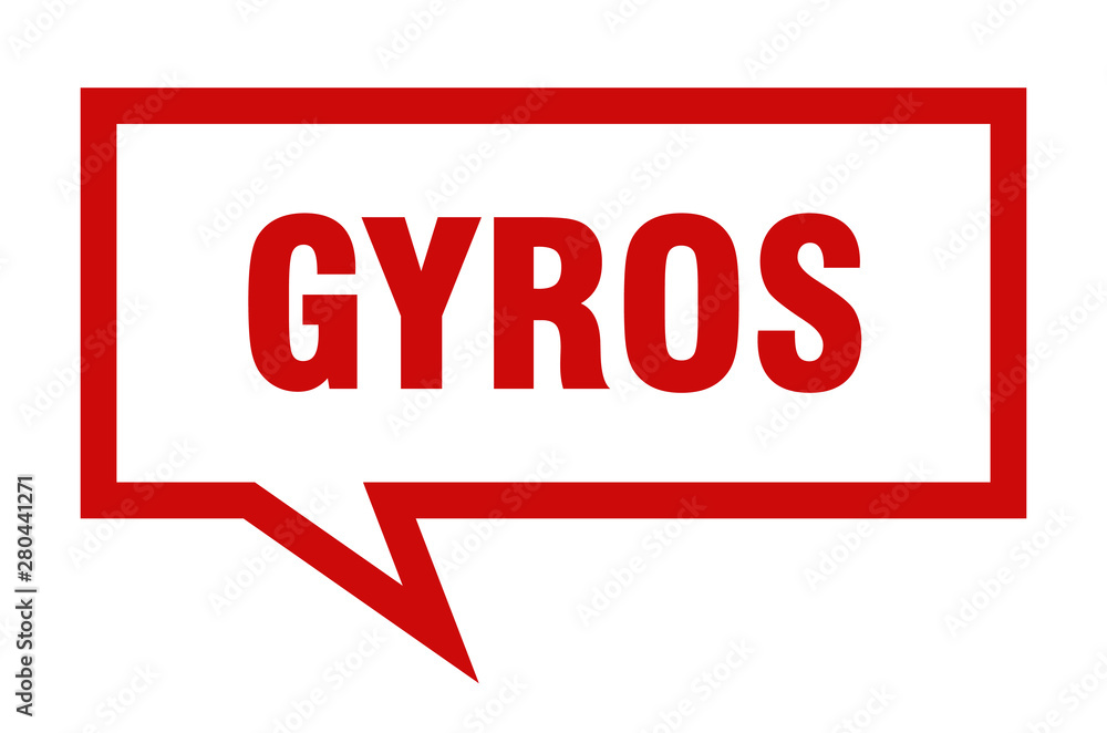 gyros sign. gyros square speech bubble. gyros gyros sign. gyros square speech bubble. gyros