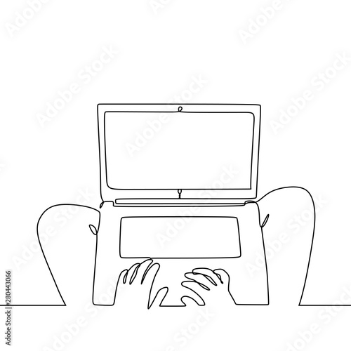 Continuous line drawing of ...