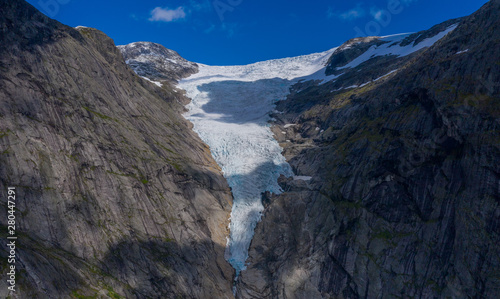 Briksdalsbreen is a glacier arm of Jostedalsbreen Briksdalsbre Mountain Lodge Norway