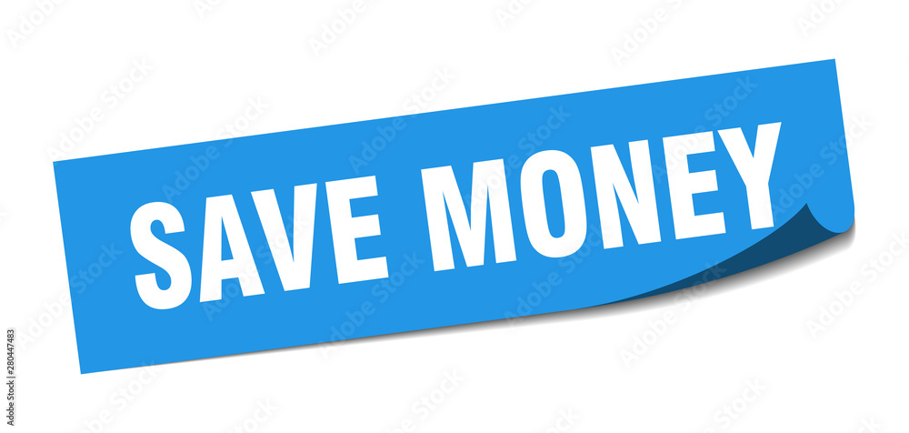 save money sticker. save money square isolated sign. save money