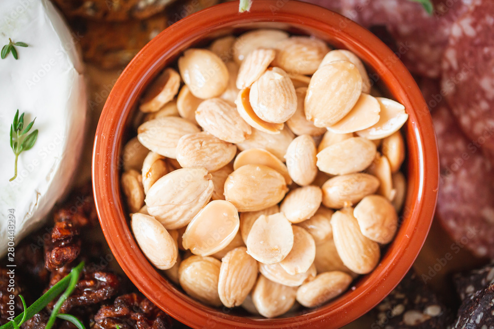 Marcona Spanish Almond Nuts in Bowl Marcona Spanish Almond Nuts in Bowl