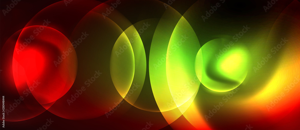 Shiny neon circles abstract background Shiny neon circles abstract background