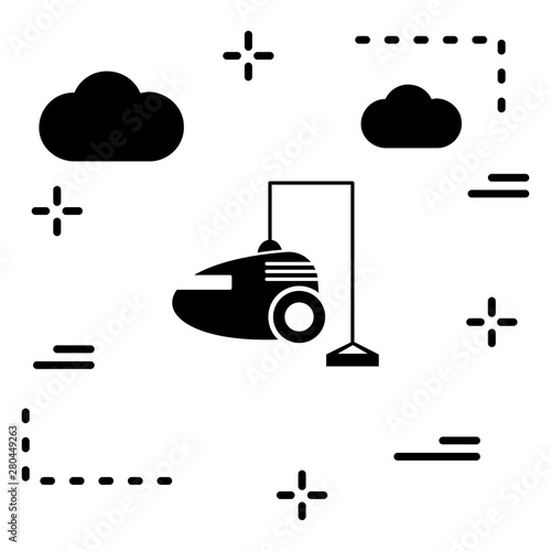 Vaccum cleaner icon for your project