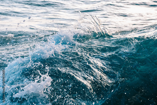 Close-up of water splash in ocean