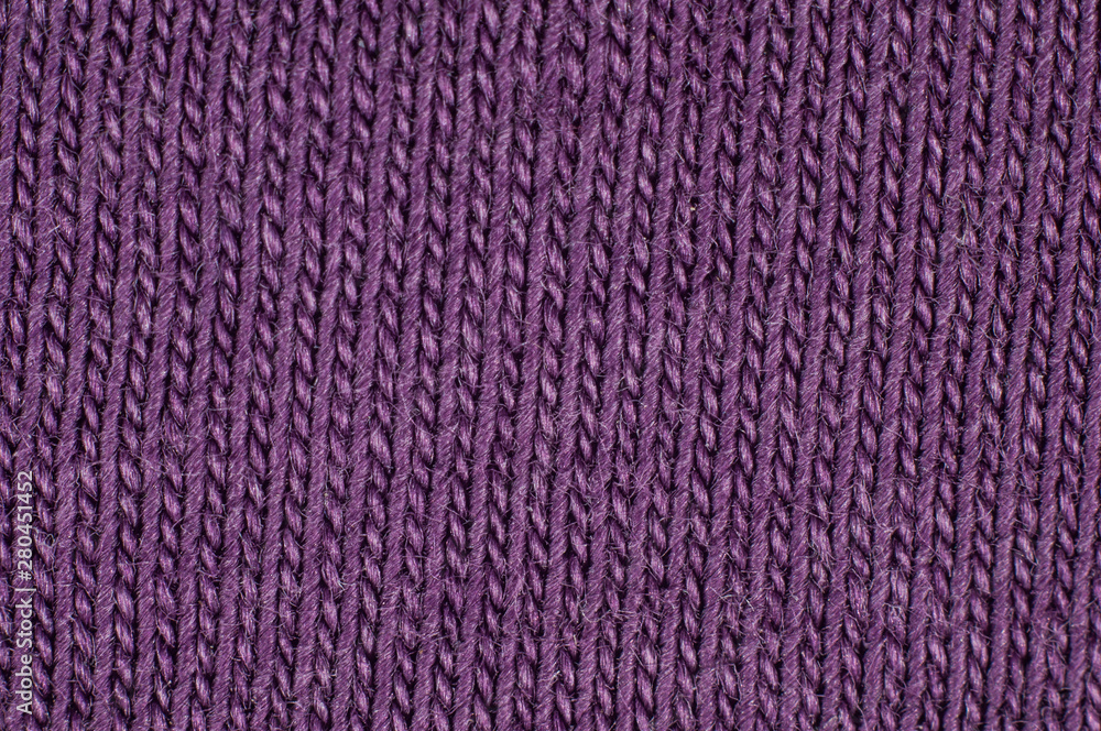 Purple fabric from thin threads close-up macro shot Purple fabric from thin threads close-up macro shot