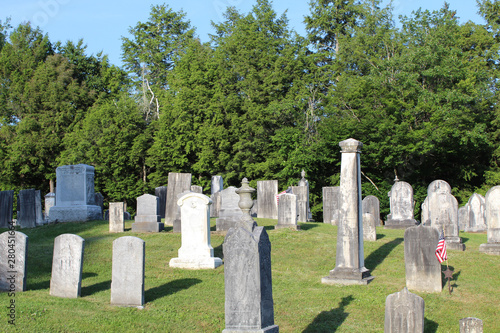 Old cemetery in Vermont in summer photo