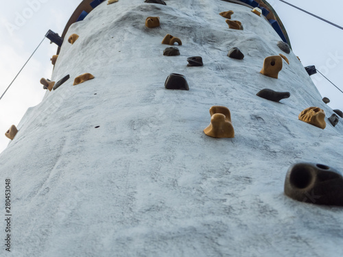 Climbing track for children. Park Riviera bacgraund sky © jockermax3d