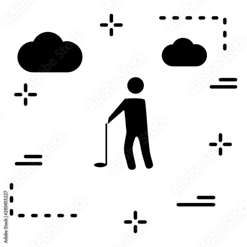 Golf Player icon for your project