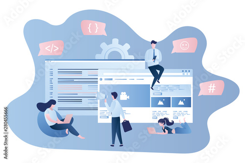 Software or app development- front-end and back-end,programmers and business people