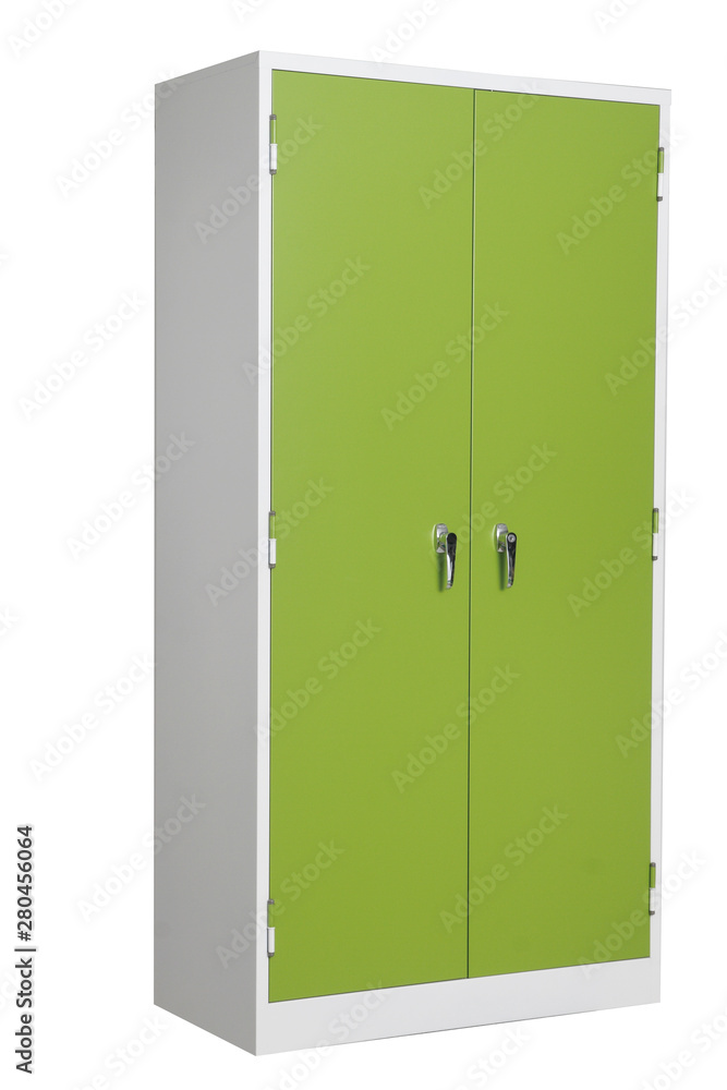 Modern Colorful Steel Office Furniture isolated on white background Modern Colorful Steel Office Furniture isolated on white background